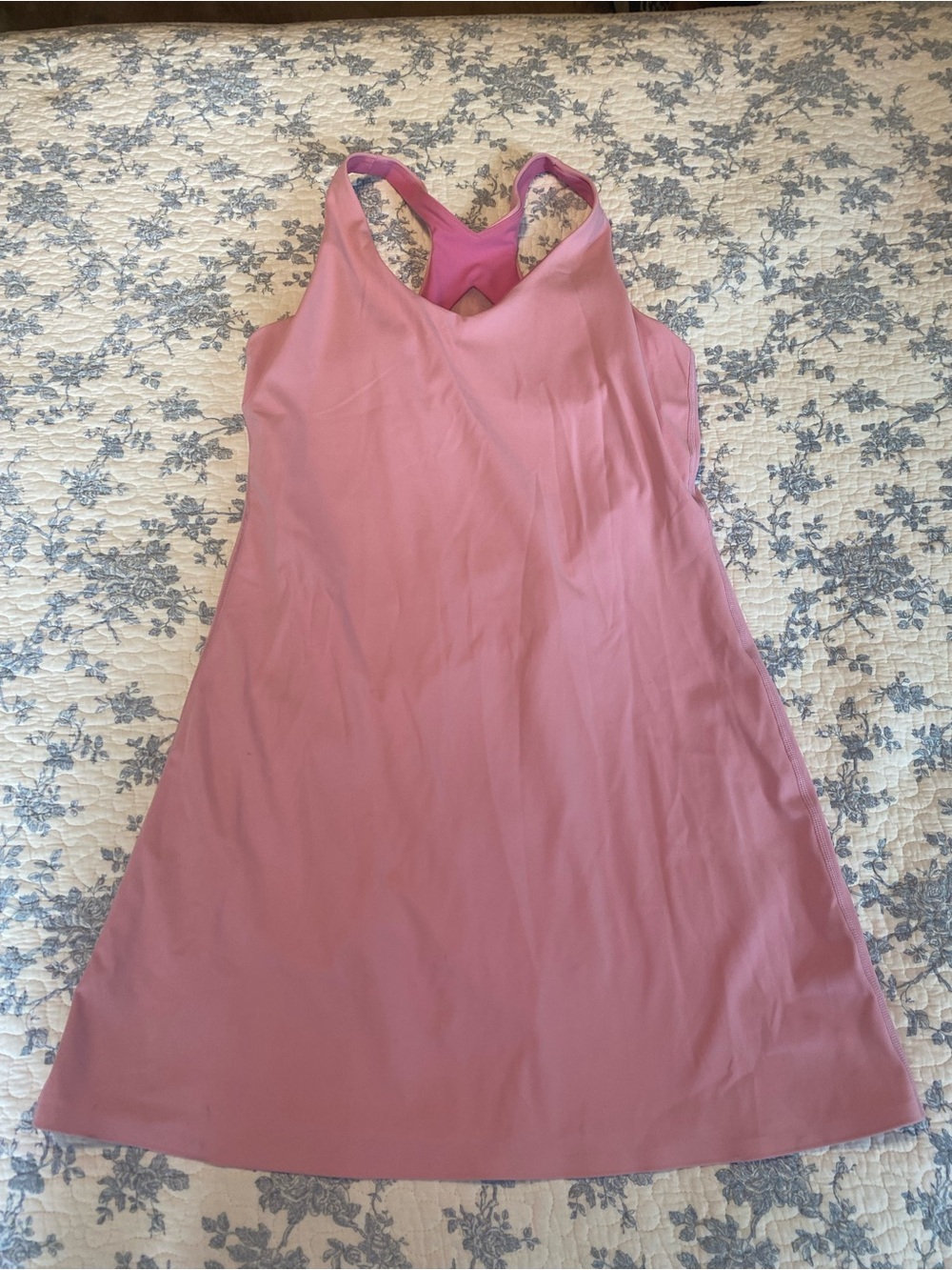 Spanx Get Moving V-Neck Racerback Dress Petunia Pink Size Small